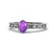 1 - Florie Classic 7x5 mm Oval Cut Amethyst Solitaire Engagement Ring 