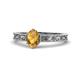 1 - Florie Classic 7x5 mm Oval Cut Citrine Solitaire Engagement Ring 