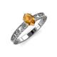 4 - Florie Classic 7x5 mm Oval Cut Citrine Solitaire Engagement Ring 