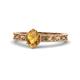1 - Florie Classic 7x5 mm Oval Cut Citrine Solitaire Engagement Ring 
