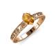 4 - Florie Classic 7x5 mm Oval Cut Citrine Solitaire Engagement Ring 