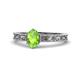 1 - Florie Classic 7x5 mm Oval Cut Peridot Solitaire Engagement Ring 