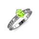 4 - Florie Classic 7x5 mm Oval Cut Peridot Solitaire Engagement Ring 