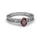 2 - Florie Classic 7x5 mm Oval Cut Red Garnet Solitaire Engagement Ring 