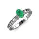 4 - Florie Classic 7x5 mm Oval Cut Emerald Solitaire Engagement Ring 