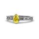 1 - Florie Classic 7x5 mm Oval Cut Yellow Sapphire Solitaire Engagement Ring 