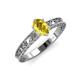 4 - Florie Classic 7x5 mm Oval Cut Yellow Sapphire Solitaire Engagement Ring 