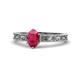 1 - Florie Classic 7x5 mm Oval Cut Ruby Solitaire Engagement Ring 
