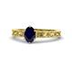 1 - Florie Classic 7x5 mm Oval Cut Blue Sapphire Solitaire Engagement Ring 