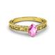 3 - Florie Classic 7x5 mm Oval Cut Pink Sapphire Solitaire Engagement Ring 