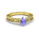 3 - Florie Classic 7x5 mm Oval Cut Tanzanite Solitaire Engagement Ring 