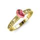 4 - Florie Classic 7x5 mm Oval Cut Pink Tourmaline Solitaire Engagement Ring 
