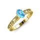 4 - Florie Classic 7x5 mm Oval Cut Blue Topaz Solitaire Engagement Ring 