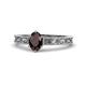 1 - Florie Classic 7x5 mm Oval Cut Red Garnet Solitaire Engagement Ring 