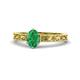 1 - Florie Classic 7x5 mm Oval Cut Emerald Solitaire Engagement Ring 