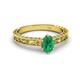 3 - Florie Classic 7x5 mm Oval Cut Emerald Solitaire Engagement Ring 