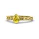 1 - Florie Classic 7x5 mm Oval Cut Yellow Sapphire Solitaire Engagement Ring 
