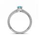 5 - Florie Classic 7x5 mm Oval Cut London Blue Topaz Solitaire Engagement Ring 