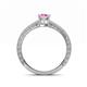 5 - Florie Classic 7x5 mm Oval Cut Pink Sapphire Solitaire Engagement Ring 