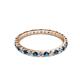 2 - Audrey 2.00 mm Blue and White Diamond Eternity Band 