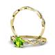 2 - Mayra Desire Peridot and Diamond Infinity Bridal Set Ring 