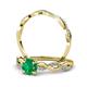 2 - Mayra Desire Emerald and Diamond Infinity Bridal Set Ring 