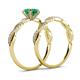 4 - Mayra Desire Emerald and Diamond Infinity Bridal Set Ring 