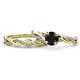 1 - Mayra Desire Black and White Diamond Infinity Bridal Set Ring 