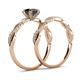4 - Mayra Desire Black and White Diamond Infinity Bridal Set Ring 