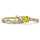 1 - Mayra Desire Yellow and White Diamond Infinity Bridal Set Ring 