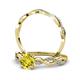 2 - Mayra Desire Yellow and White Diamond Infinity Bridal Set Ring 