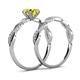 4 - Mayra Desire Yellow and White Diamond Infinity Bridal Set Ring 