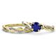 1 - Mayra Desire Blue Sapphire and Diamond Infinity Bridal Set Ring 