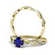 2 - Mayra Desire Blue Sapphire and Diamond Infinity Bridal Set Ring 
