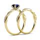 4 - Mayra Desire Blue Sapphire and Diamond Infinity Bridal Set Ring 