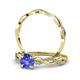 2 - Mayra Desire Tanzanite and Diamond Infinity Bridal Set Ring 
