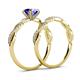 4 - Mayra Desire Tanzanite and Diamond Infinity Bridal Set Ring 