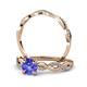 2 - Mayra Desire Tanzanite and Diamond Infinity Bridal Set Ring 