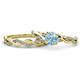 1 - Mayra Desire Aquamarine and Diamond Infinity Bridal Set Ring 