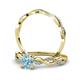 2 - Mayra Desire Aquamarine and Diamond Infinity Bridal Set Ring 