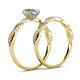 4 - Mayra Desire Aquamarine and Diamond Infinity Bridal Set Ring 