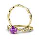 2 - Mayra Desire Amethyst and Diamond Infinity Bridal Set Ring 