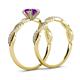 4 - Mayra Desire Amethyst and Diamond Infinity Bridal Set Ring 