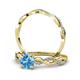 2 - Mayra Desire Blue Topaz and Diamond Infinity Bridal Set Ring 