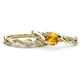 1 - Mayra Desire Citrine and Diamond Infinity Bridal Set Ring 