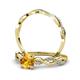 2 - Mayra Desire Citrine and Diamond Infinity Bridal Set Ring 
