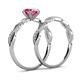 4 - Mayra Desire Pink Tourmaline and Diamond Infinity Bridal Set Ring 
