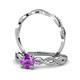 2 - Mayra Desire Amethyst and Diamond Infinity Bridal Set Ring 