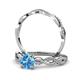2 - Mayra Desire Blue Topaz and Diamond Infinity Bridal Set Ring 