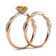 4 - Mayra Desire Citrine and Diamond Infinity Bridal Set Ring 